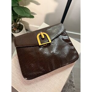 Robert Bestien Snakeskin Bag dark academia vintage designer Shoulder Bag w strap